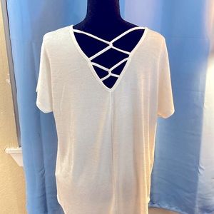 Soft comfy white shirt A.n.a with cool open back